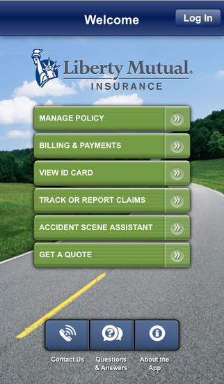 Liberty Mutual Mobile App Home