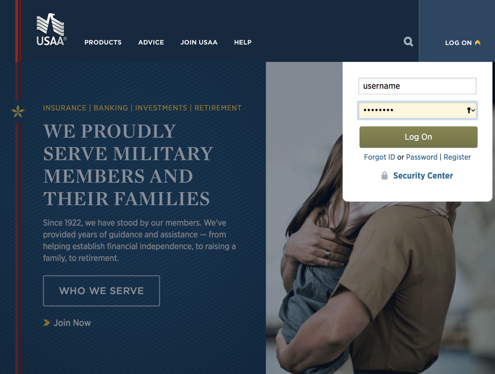 Login for members USAA